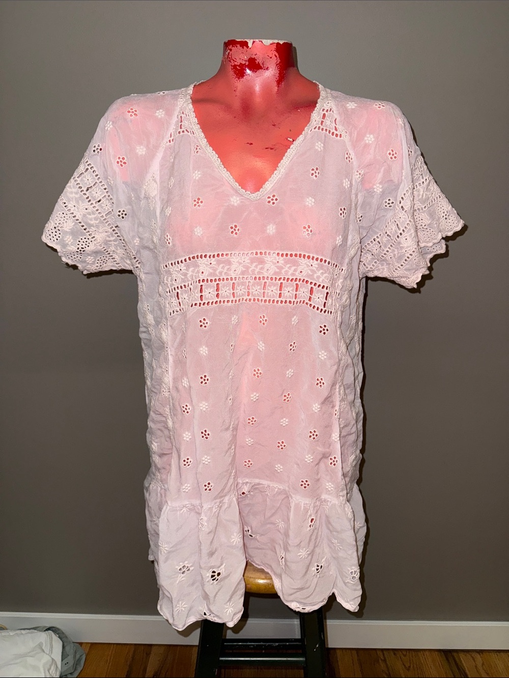 Johnny Was tunic shirt top short sleeve blouse